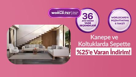 Kanepe ve Koltuklarda Sepette %25'e Varan İndirim!