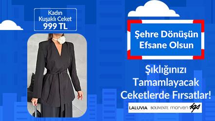 Şıklığınızı Tamamlayacak Ceketlerde Fırsatlar! (Kadın Kuşaklı Ceket 999 TL)