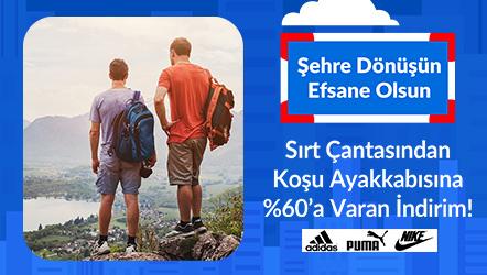 Sırt Çantandan Koşu Ayakkabına, Şehre Hazır Ol %60'a Varan İndirim