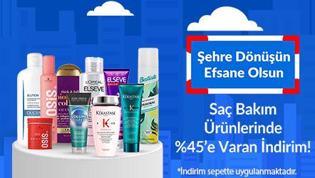 Saç Bakım Ürünlerinde Sepette %45’e Varan İndirim