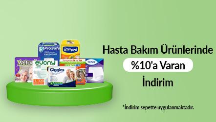 Hasta Bakım Ürünlerinde Sepette %10'a Varan İndirim