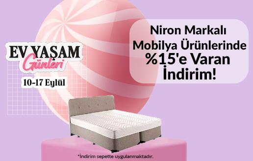 Niron Markalı Mobilya Ürünlerinde %15'e Varan İndirim!