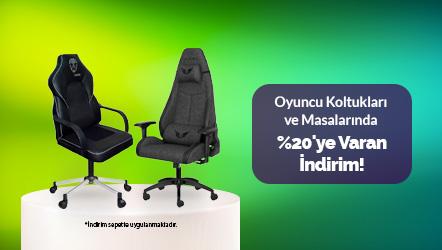Oyuncu Koltukları ve Masalarında Sepette %20'ye Varan İndirim