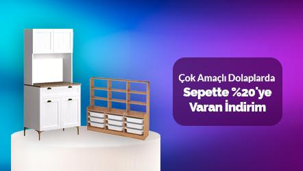 Çok Amaçlı Dolaplarda Sepette %20'ye Varan İndirim