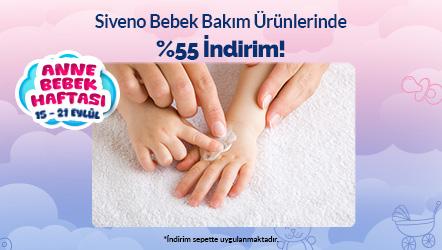 Siveno Bebek Bakım Ürünlerinde Sepette %55 İndirim