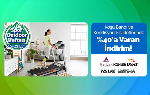 Koşu Bandı ve Kondisyon Bisikletlerinde %40'a Varan İndirim!