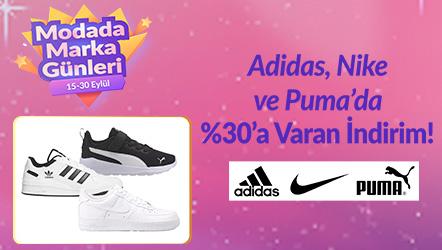 Adidas, Nike ve Puma’da %30’a Varan İndirim!