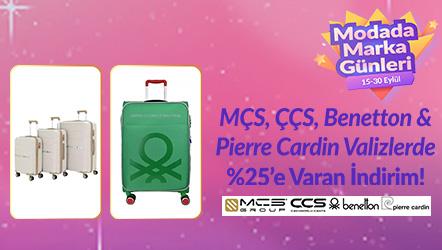 MÇS, ÇÇS, Benetton & Pierre Cardin Valizlerde %25’e Varan İndirim!