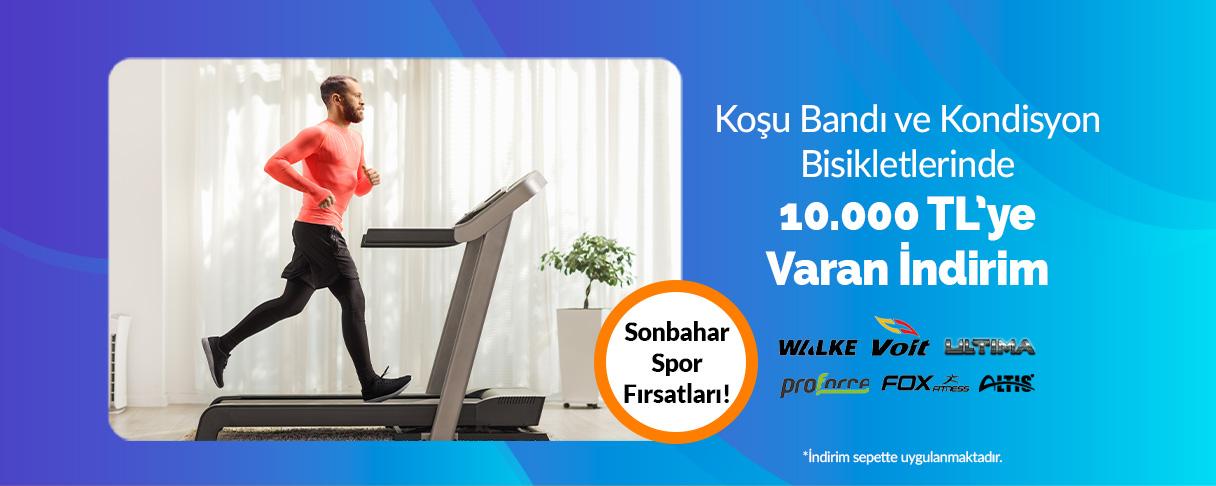 Sonbaharda Spora Dönüş Fırsatları! Koşu Bandı ve Kondisyon Bisikletlerinde Sepette 10.000 TL'ye Varan İndirim!