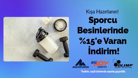 Sporcu Besinleriyle Kış Öncesi Güçlenin! Seçili Ürünlerde Sepette %15'e Varan İndirim!
