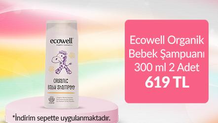Ecowell Organik Bebek Şampuanı 300 ml 2 Adet 619 TL
