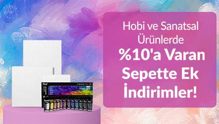 Hobi ve Sanatsal Ürünlerde %10'a Varan Sepette Ek İndirimler!