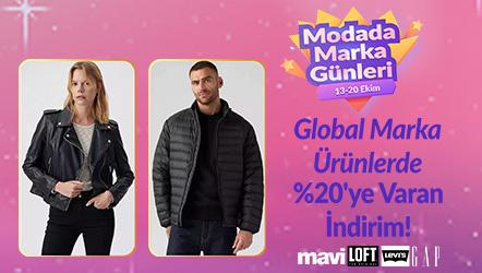 Global Marka Ürünlerde %20'ye Varan İndirim!