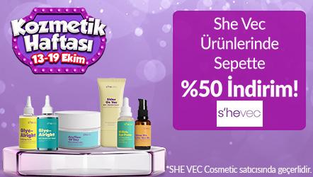 She Vec Ürünlerinde Sepette %50 İndirim