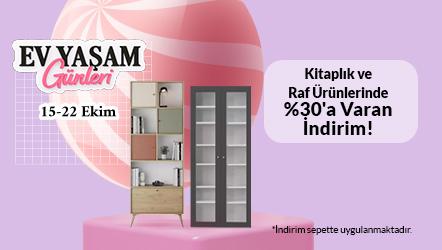 Kitaplık ve Raf Ürünlerinde %30'a Varan İndirim!
