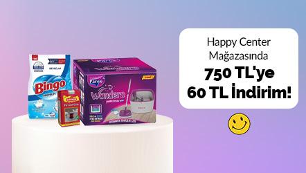 Happy Center Mağazasında 750 TL'ye 60 TL İndirim!