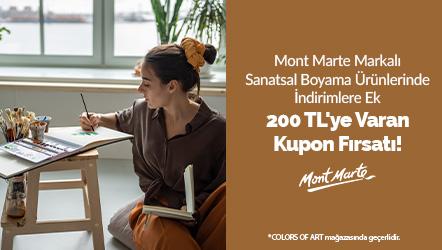 Mont Marte Markalı Sanatsal Boyama Ürünlerinde İndirimlere Ek 200 TL'ye Varan Kupon Fırsatı!