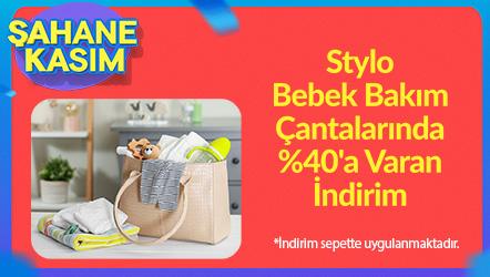 Stylo Bebek Bakım Çantalarında Sepette %40'a Varan İndirim