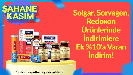 Solgar, Sorvagen, Redoxon Ürünlerinde İndirimlere Ek Sepette %10'a Varan İndirim