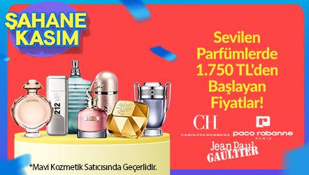 Paco Rabanne,Carolina Herrera, Jean Paul Gaultier Parfümler 1750 TL'den Başlayan Fiyatlarla