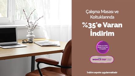 Çalışma Masası ve Koltuklarında Sepette %35'e Varan İndirim