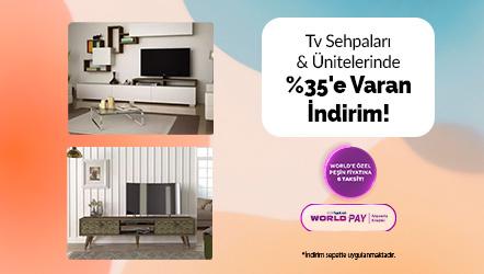 Tv Sehpaları Ünitelerinde Sepette %35'e Varan İndirim