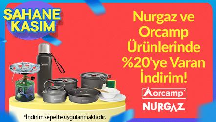 Nurgaz ve Orcamp Markalı Ürünlerde Sepette %20'ye Varan İndirim!