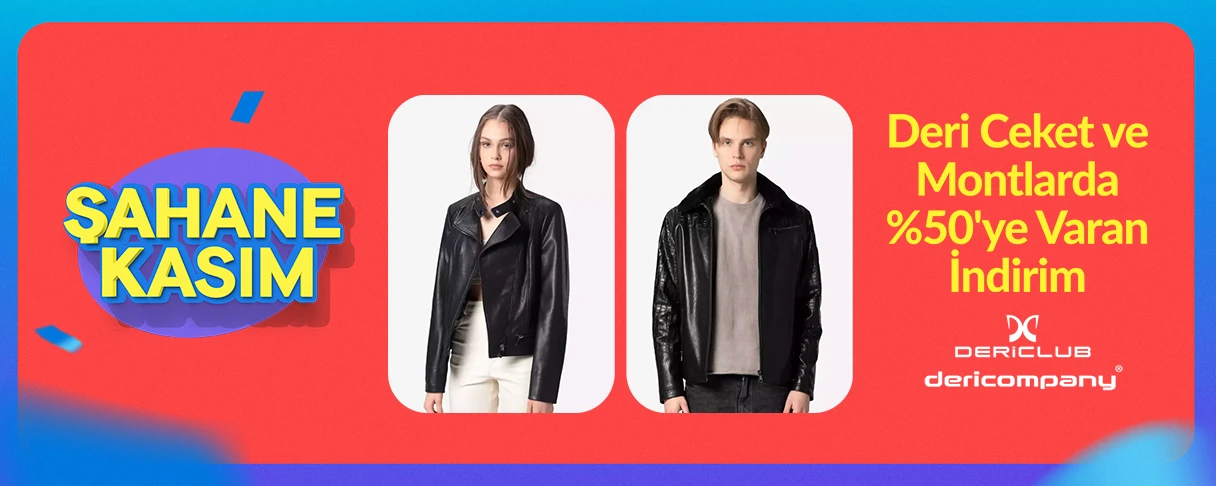 Deri Ceket ve Montlarda %50'ye Varan İndirim
