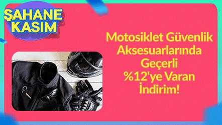 Motosiklet Güvenlik Aksesuarlarında Geçerli %12'ye Varan İndirim!