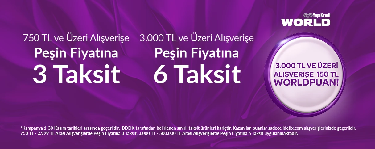 Worldcard'a Özel Peşin Fiyatına 6 Taksit