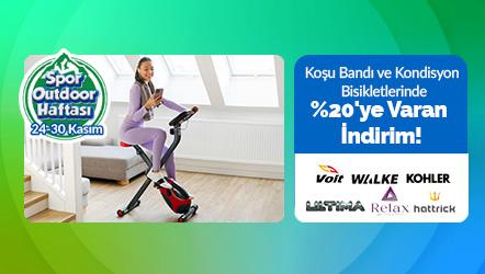 Koşu Bandı ve Kondisyon Bisikletlerinde %20'ye Varan İndirim!