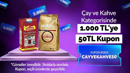 Çay ve Kahve Kategorisinde 1.000 TL'ye 50TL Kupon KOD CAYVEKAHVE50