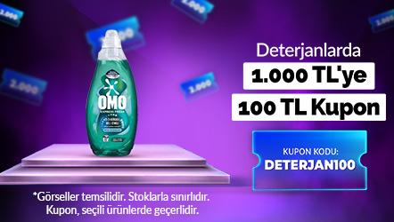 Deterjanlarda 1.000 TL'ye 100 TL Kupon KOD Deterjan100