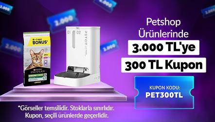 Petshop Ürünlerinde 3.000 TL'ye 300 TL Kupon KOD PET300TL