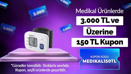 Seçili Medikal Ürünlerde 3.000 TL ve üzerine 150 TL Kupon Kodu Medikal150TL