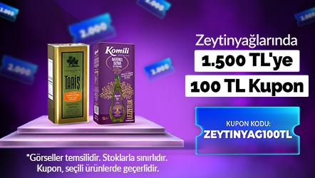 Zeytinyağlarında 1.500 TL'ye 100 TL Kupon KOD ZEYTINYAG100TL