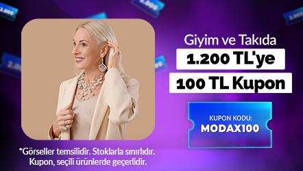Giyim ve Takıda 1.200 TL'ye 100 TL Kupon