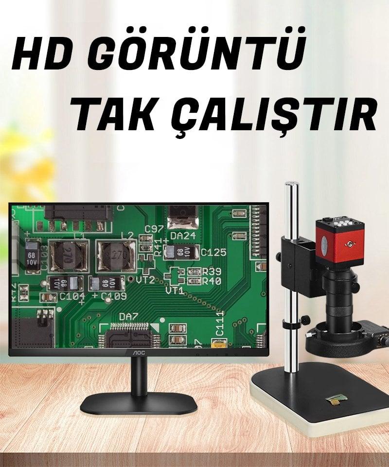 Powermaster HDMI-VGA Bağlantılı Profesyonel Dijital Büyüteç - Mikroskop PM-16755