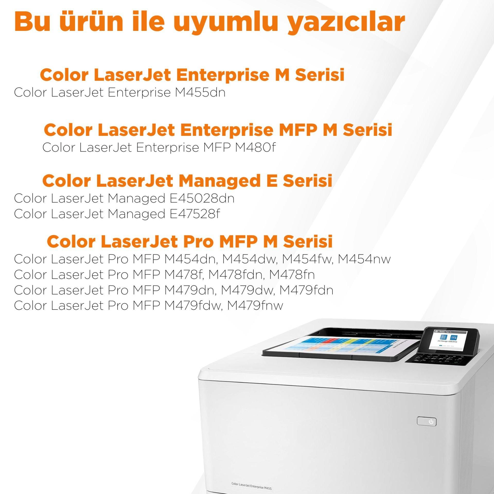 Hp 415A-W2030A Muadil Toner Siyah - Çipli / M455 / M480 / M454 / M478 / M479