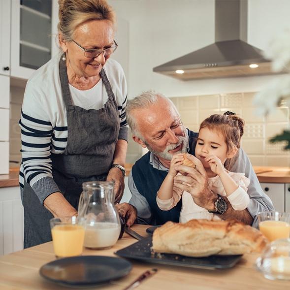 Büyükanne ve büyükbabanın evinde