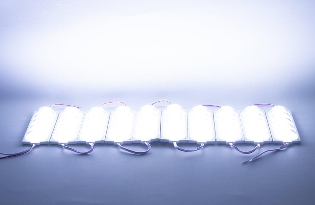 12 Volt 4 Watt Soğuk Beyaz 3030 10 X 53.8 Mm IP65 260 – 280 Lümen 180 Derece Modül Led