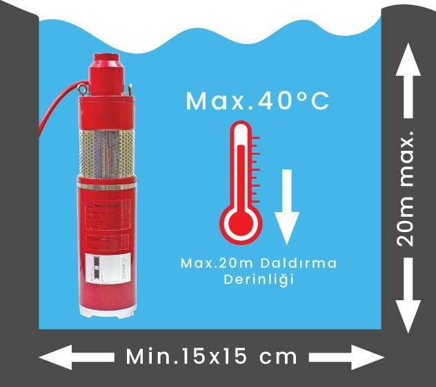 12 Volt 250 Watt Dc Dalgıç Pompa