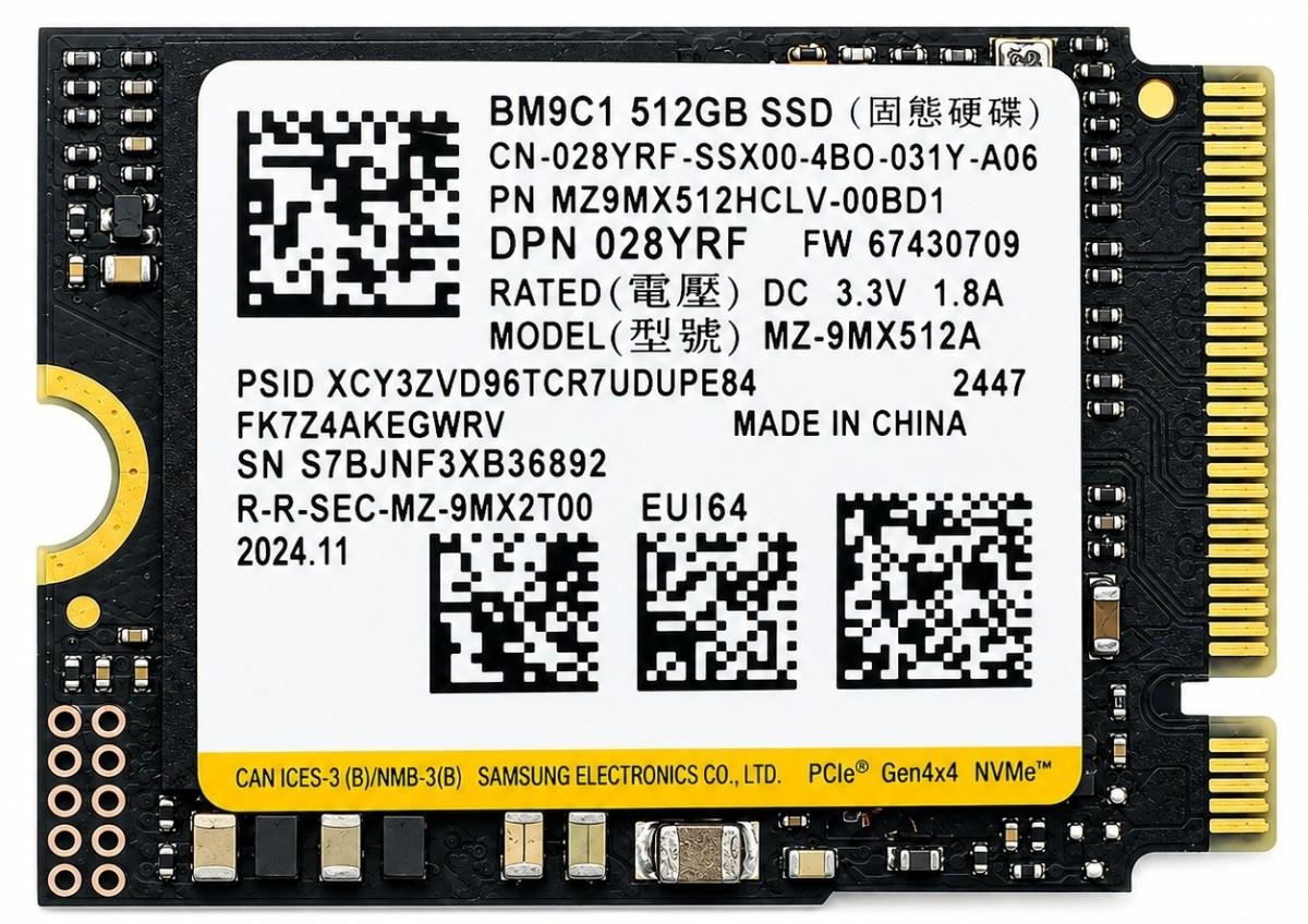 Samsung BM9C1 512GB M.2 2230 NVMe PCIe Gen4x4 SSD