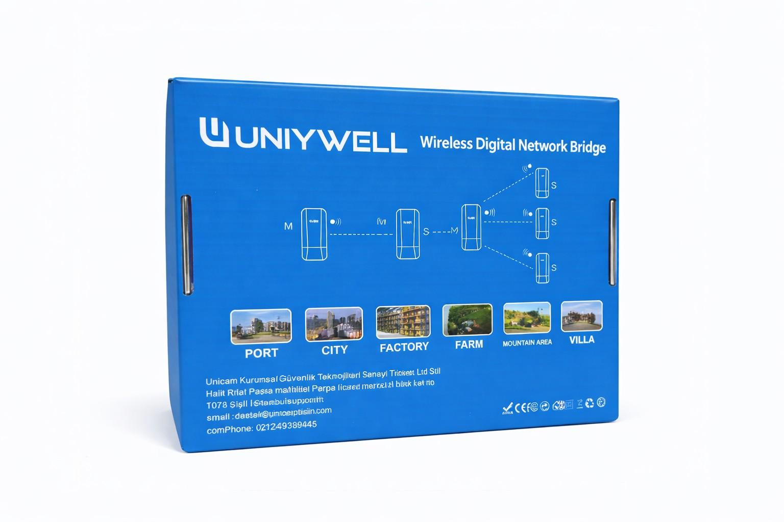 UNIYWEL
POİNT TO POİNT
KABLOSUZ AKTARICI
1 KM