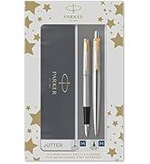 Parker Jotter çift hediye seti, kalem ve dolma kalem, paslanmaz çelik...