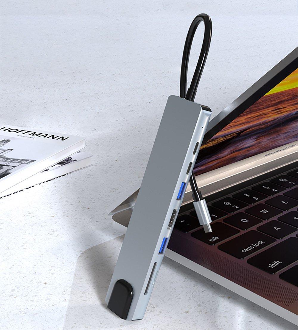 Powermaster Type-C 8IN1 HDMI Çok Fonksiyonlu USB 3.0 Dock Station