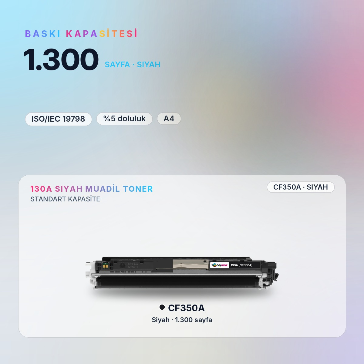 CF350A Siyah Muadil Toner baskı kapasitesi