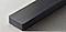 Close-up of QS700F soundbar's side panel. Roon Ready logo. TUV Rheinland Certified Product Carbon Footprint www.tuv.com ID 0217009957 logo. TUV Rheinland® Certified Product Carbon Reduction CO2↓ www.tuv.com ID 0217009945 logo.