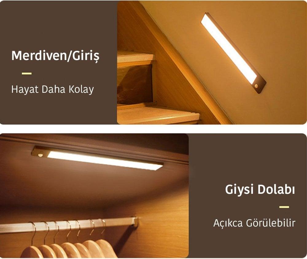 Şarjlı Hareket Sensörlü Ledli Kabin Işığı