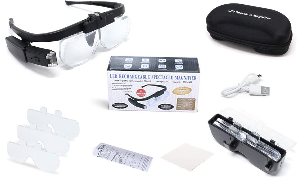 Head magnifier glass